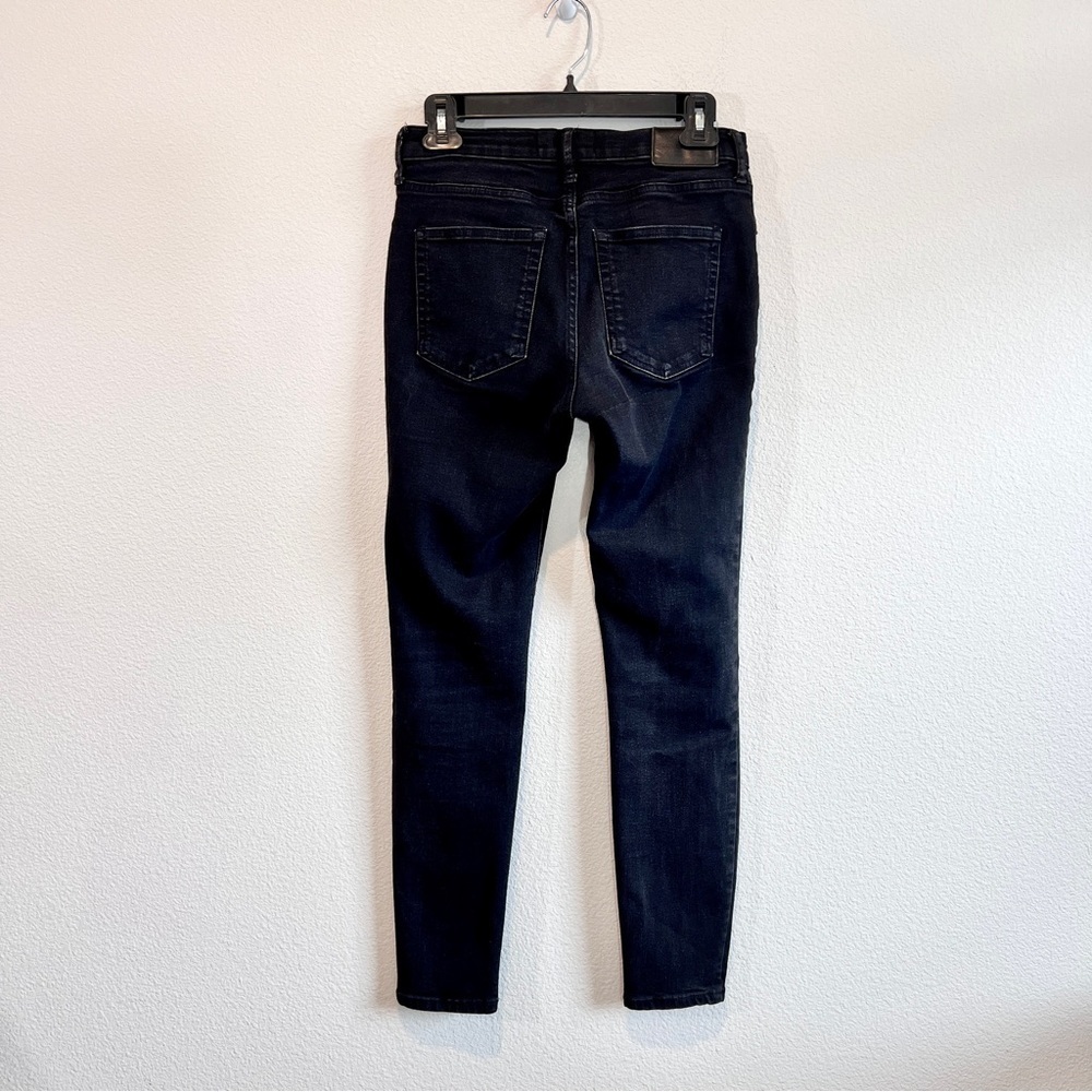 Everlane The Authentic Skinny Jeans Womens 28 Black Dark Wash High Rise Stretch - Picture 8 of 9